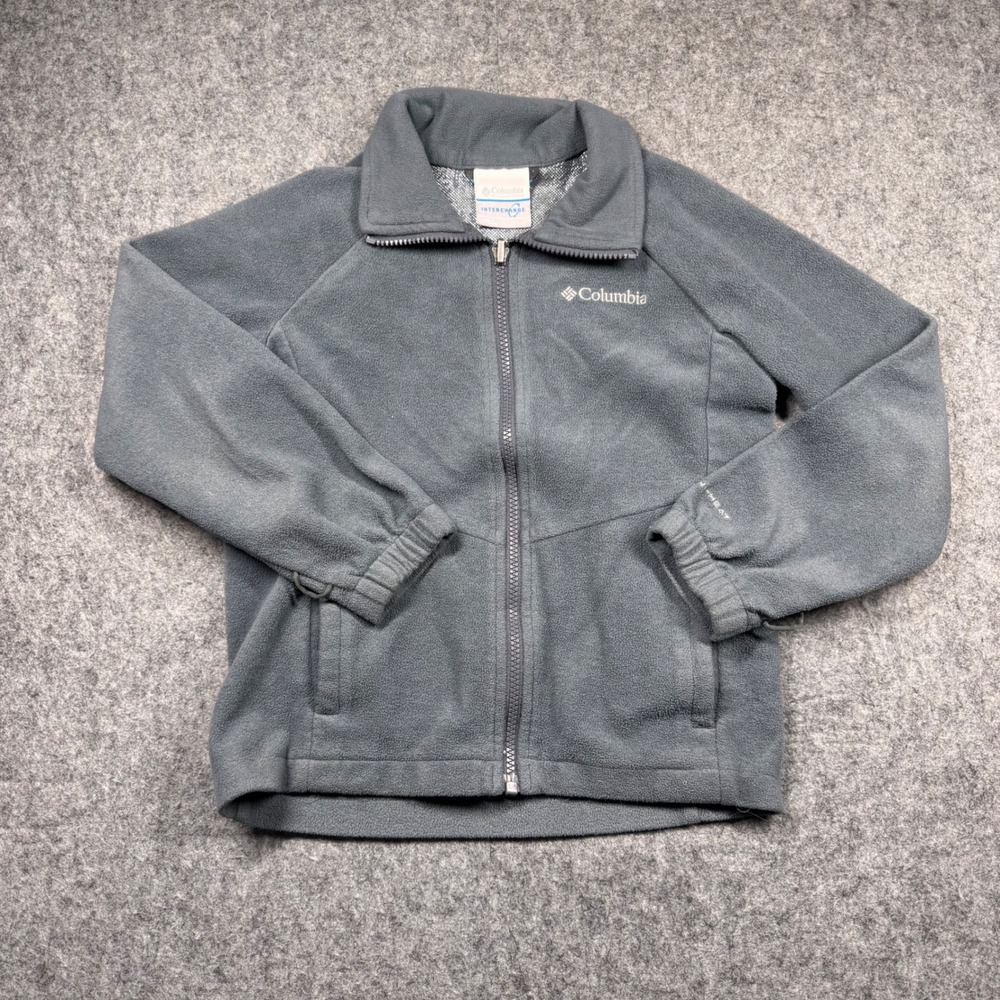 Columbia Kids Gray Omni-Heat Fleece Interchange Jacket Full Zip Small S 067531‎
